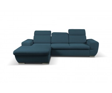 Canapé d'angle-FRESNO (Bleu)